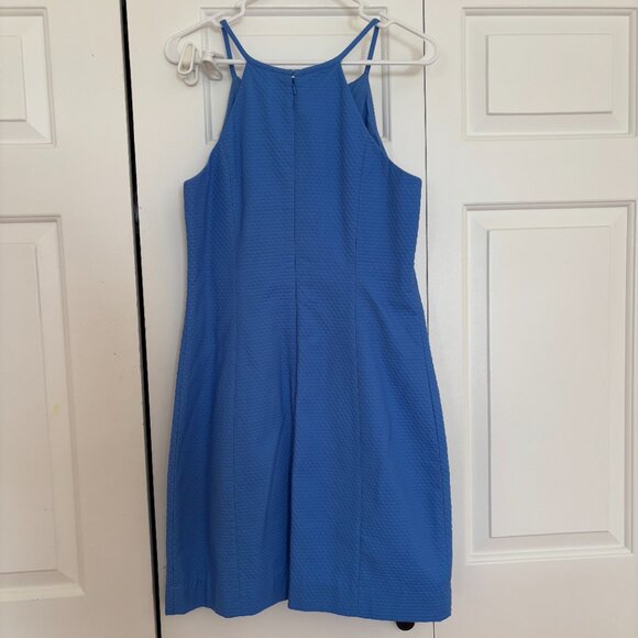 Lilly Pulitzer Pearl Blue and Gold Shift Dress, NWT - Picture 2 of 3